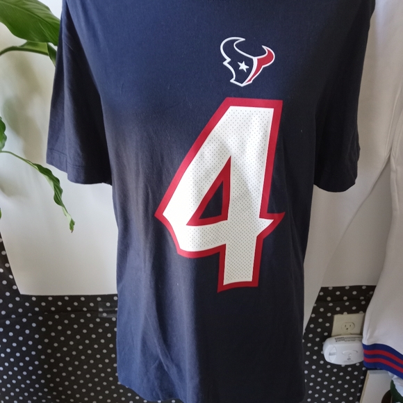 NFL Nike team apparel short sleeve standard fit Houston Texas quarterback Tee - Picture 4 of 9